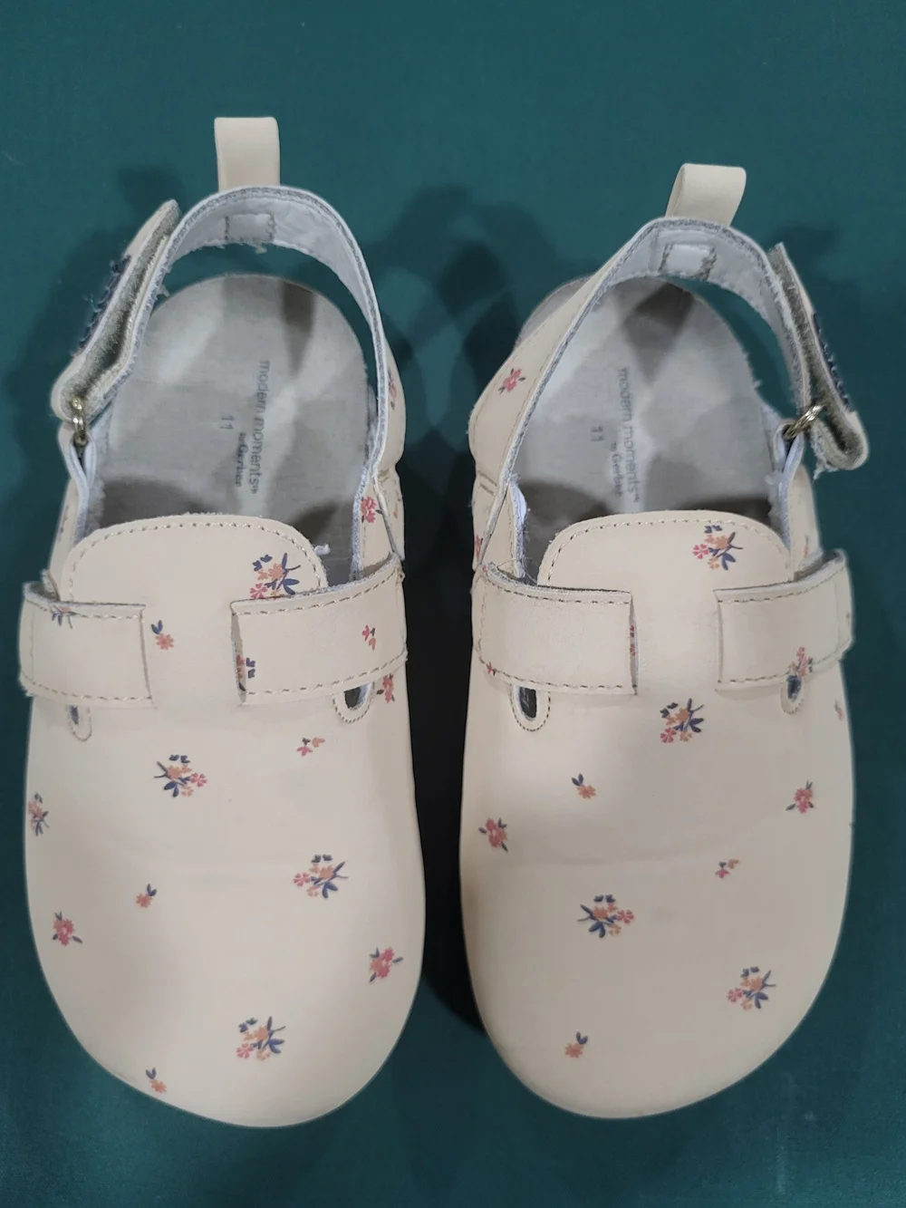Baby Floral Slingback Shoes in Pale Pink